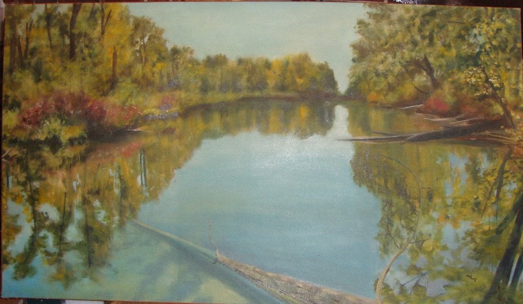 Schilderij Landschap uit de Rocky Mountains Canada 1976, Ophalen, Doek, Realistisch, Landschap