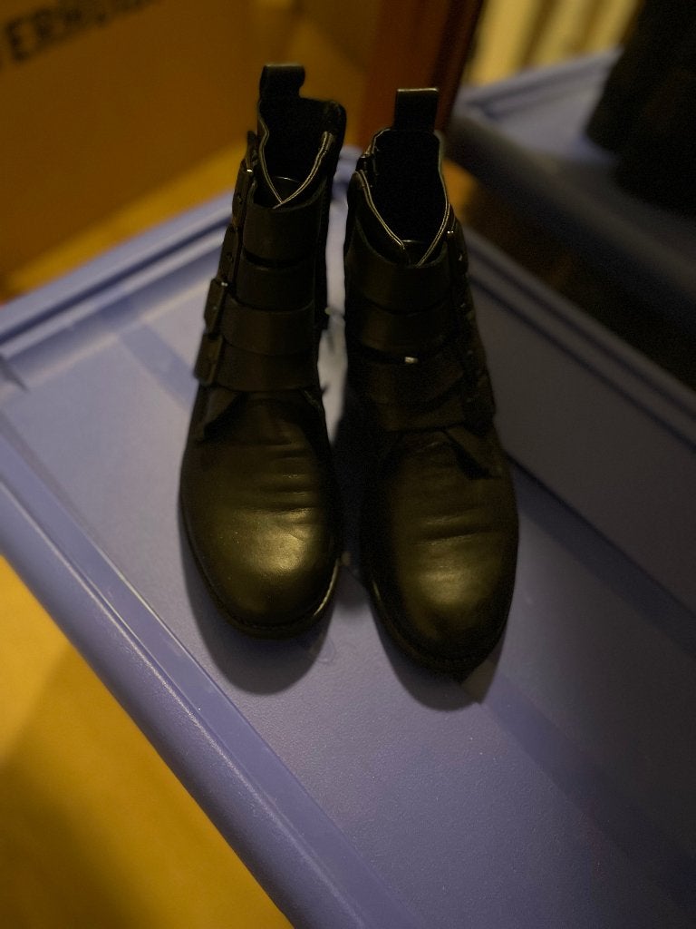 Zwart leren bikerboot Blackstone maat 38, Kleding | Dames, Zwart, Lage of Enkellaarzen, Ophalen of Verzenden, Zo goed als nieuw
