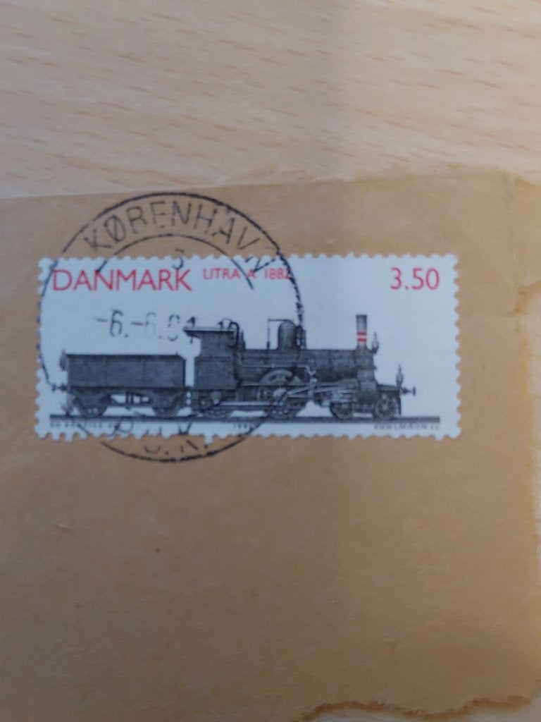 1991 Denemarken trein stoomlocomotief, Verzenden, Denemarken, Gestempeld