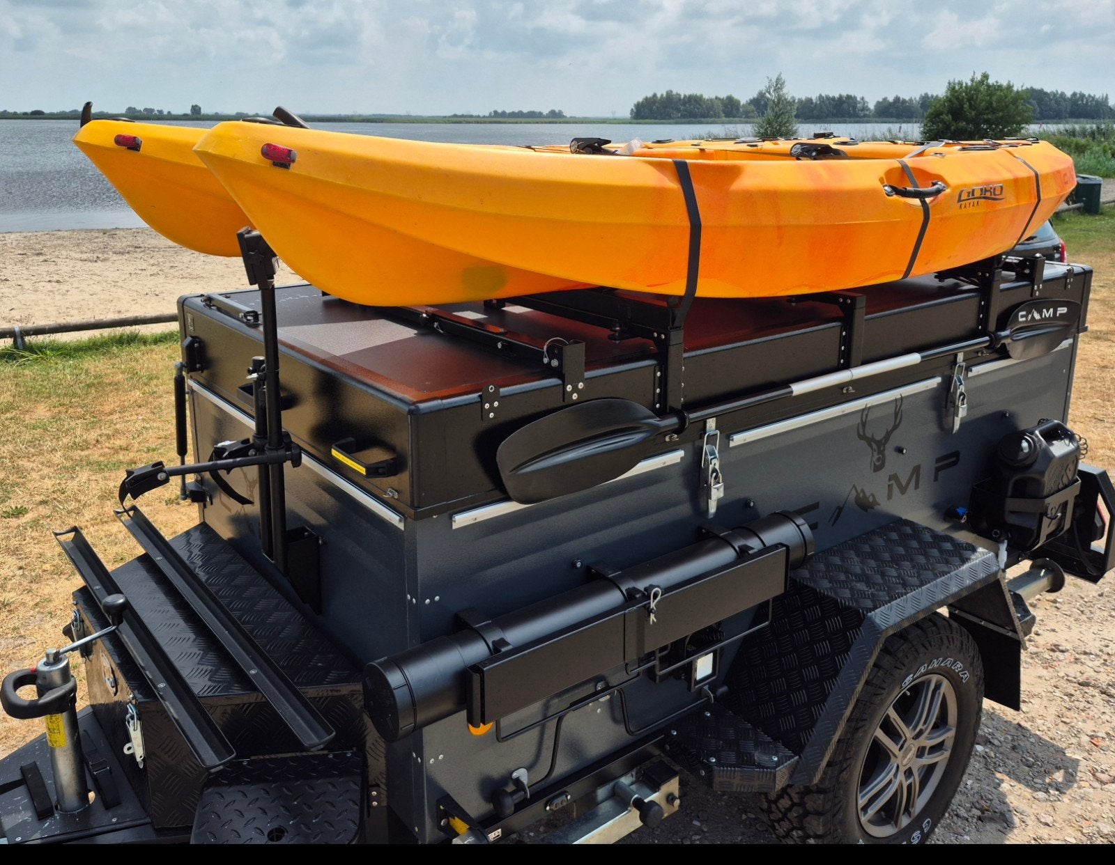 OFF-ROAD tenttrailer "vouwwagen" bj: 2023  Complete set!!!, Caravans en Kamperen, Tot en met 3, Antraciet, Ophalen, Overige merken