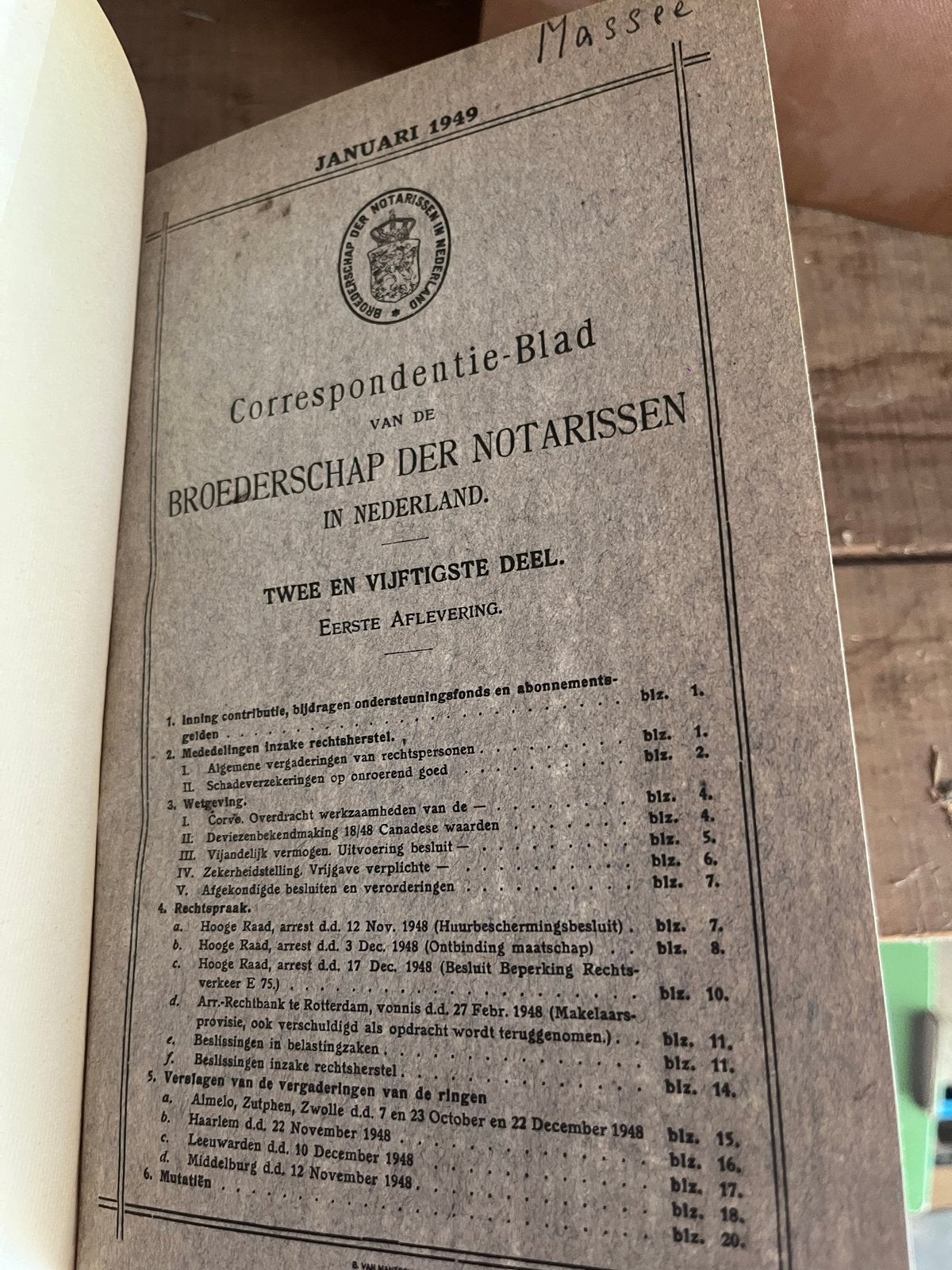 Correspondentie-Blad van de Broederschap der Notarissen, Ophalen, Gelezen, Overige typen