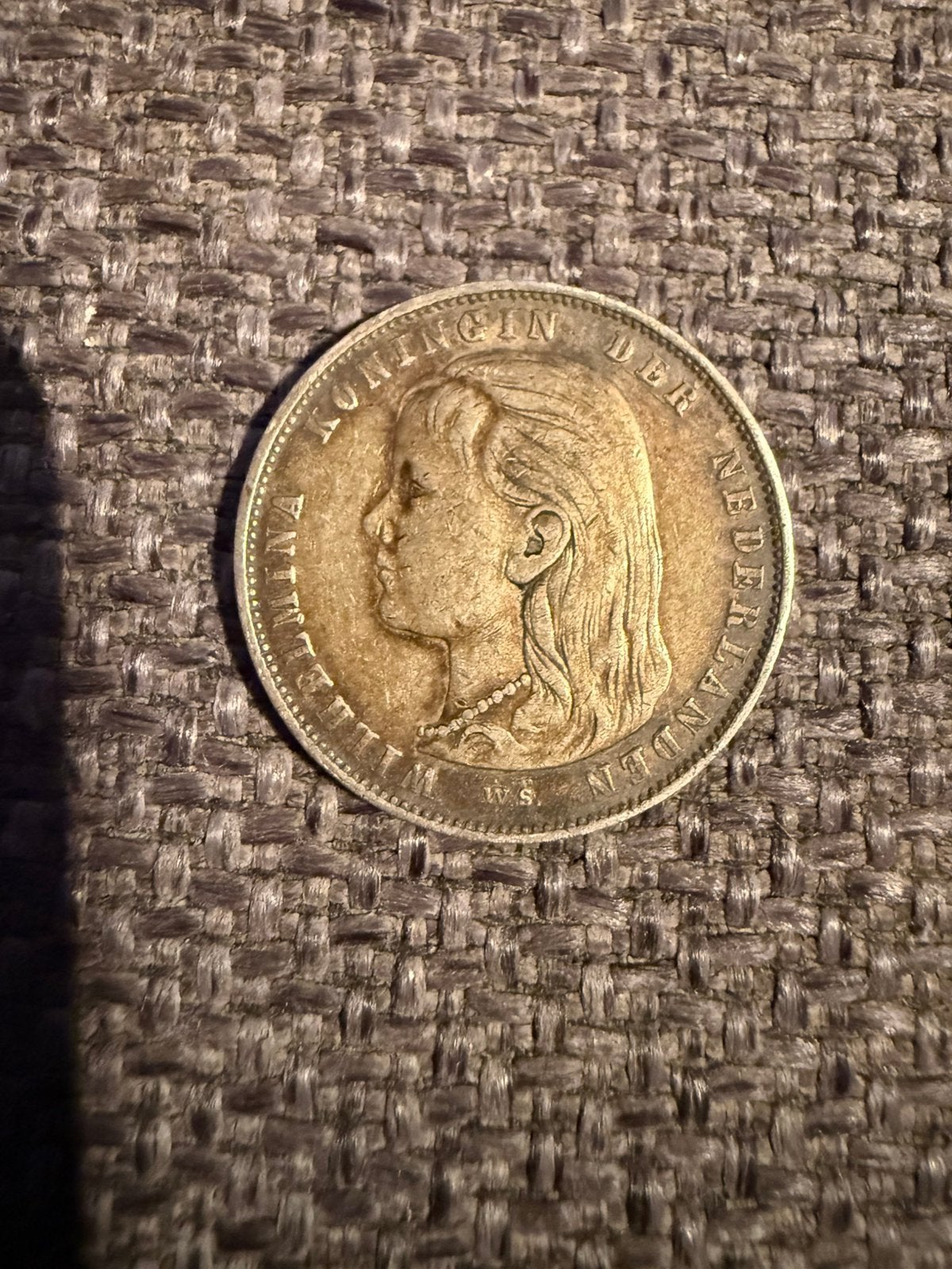 1 gulden 1892 zilver, Postzegels en Munten, 1 gulden, Zilver, Ophalen of Verzenden, Koningin Wilhelmina