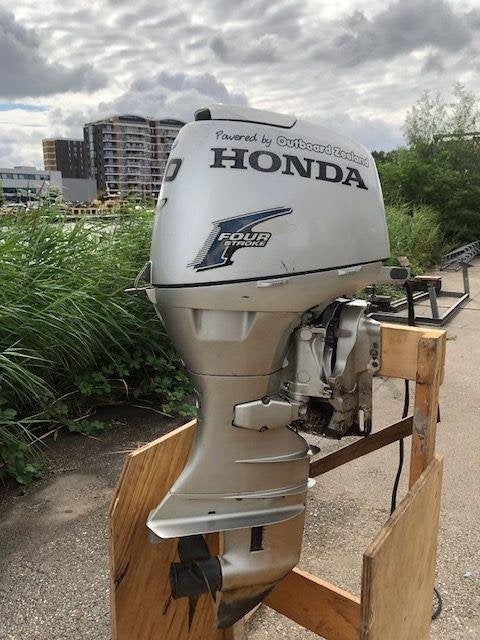 Honda 50 pk 4 takt , Powertrim, nette staat !, Watersport en Boten, Ophalen, Gebruikt, Viertaktmotor, 30 pk of meer