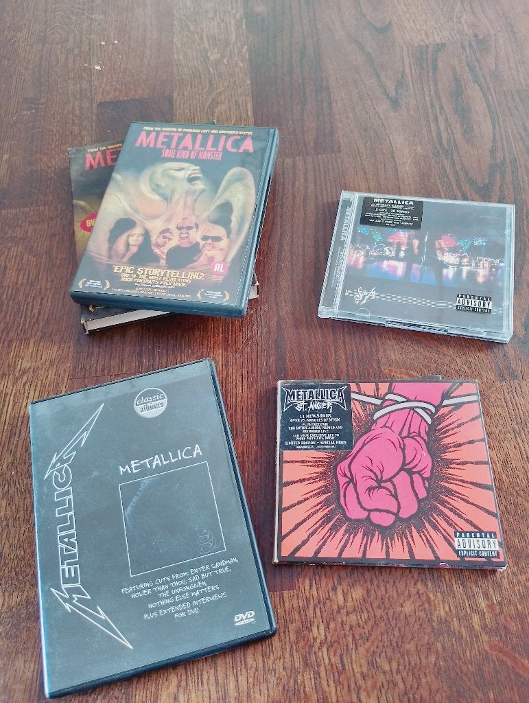 Metallica 2x DVD,2x CD voor alle 4 samen €6.-, Cd's en Dvd's, Ophalen, Gebruikt, Overige typen