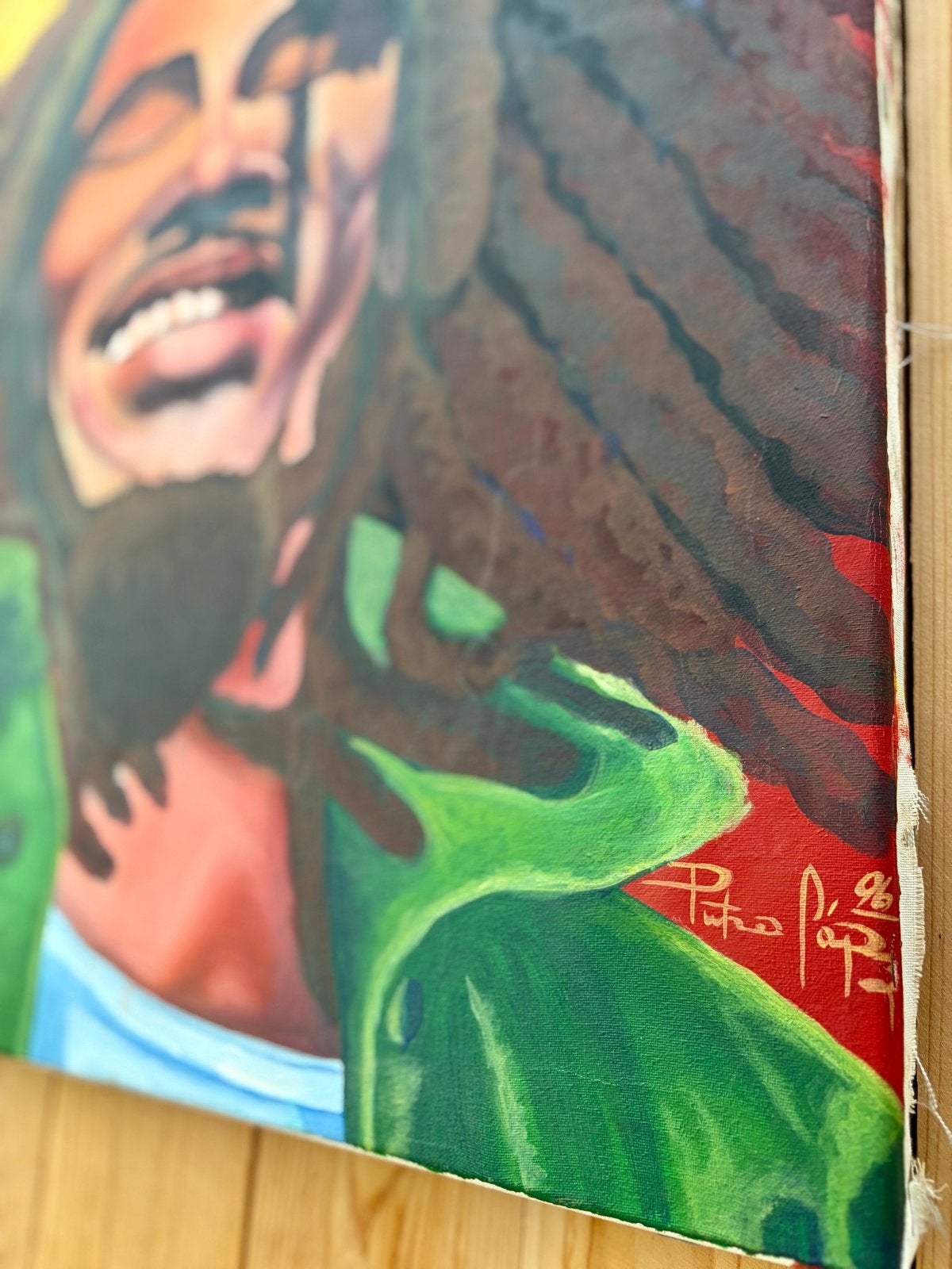 Bob Marley schilderij / street art canvas – 50x60 cm, Ophalen of Verzenden