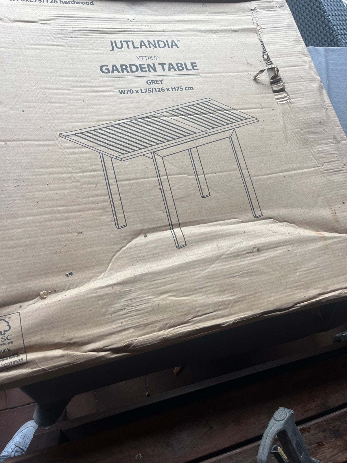 Nieuwe uitschuifbare tuintafel - Jutlandia YTTTRUP, Ophalen, Nieuw, Rechthoekig, Hout