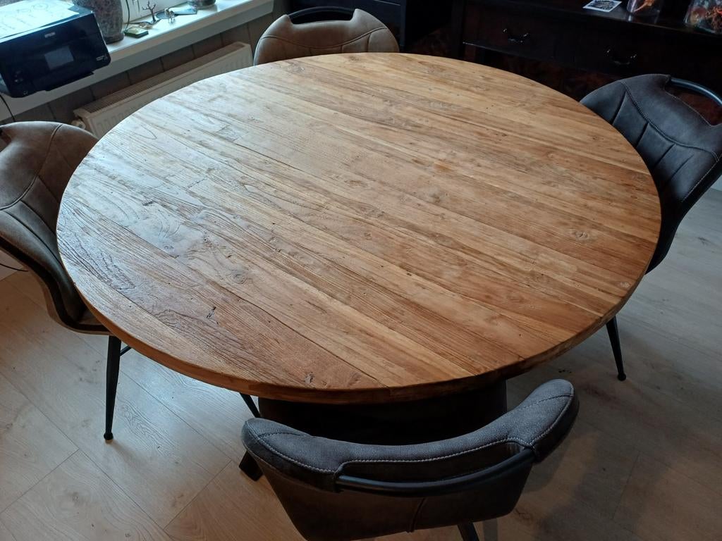 Romaro eettafel Pronto Wonen - Rond 130cm, Ophalen, Gebruikt, Rond, Vier personen