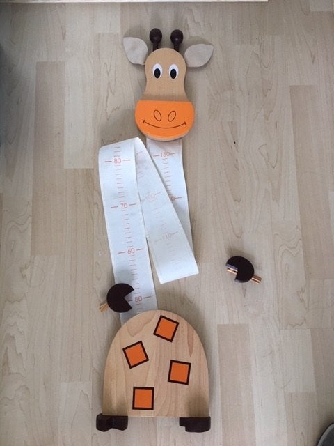 Mooie Scratch meetlat voor de kinderkamer(giraf), Ophalen of Verzenden, Zo goed als nieuw, Wanddecoratie
