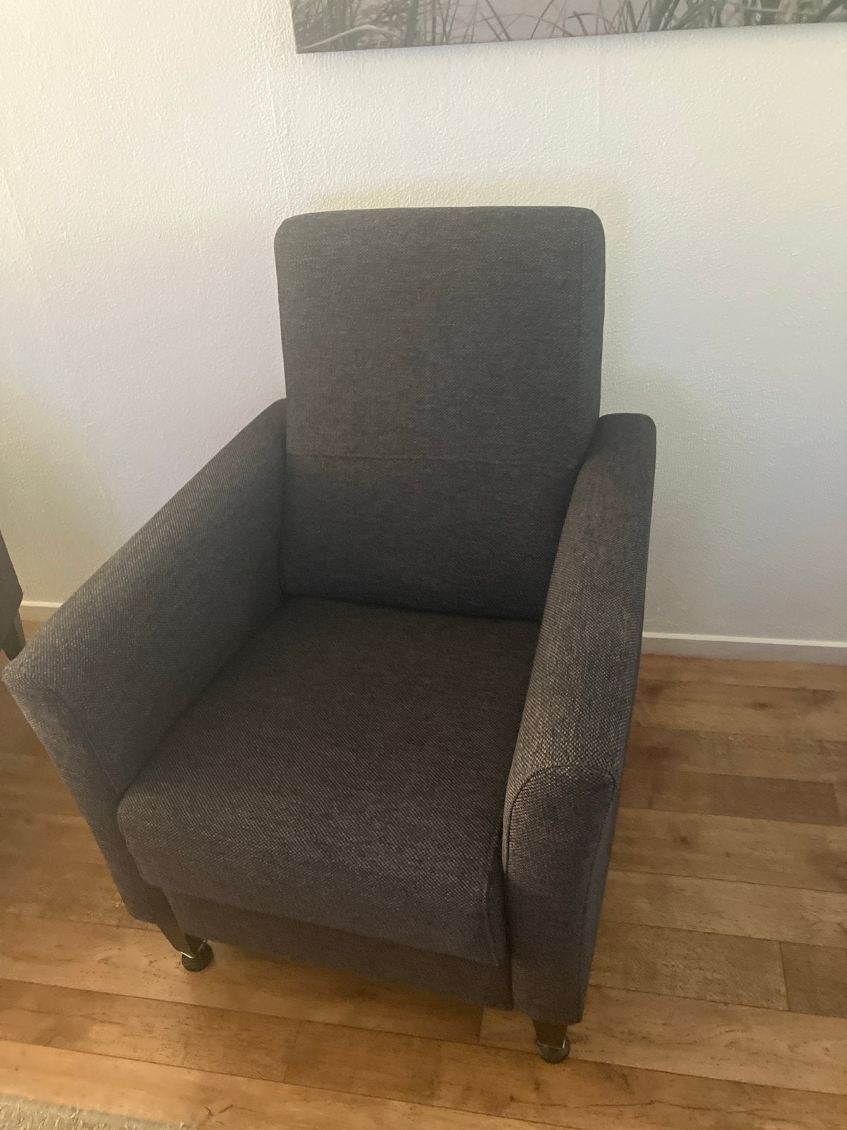 Comfortabele grijze fauteuil - Zo goed als nieuw, Ophalen, 75 tot 100 cm, Zo goed als nieuw, Stof