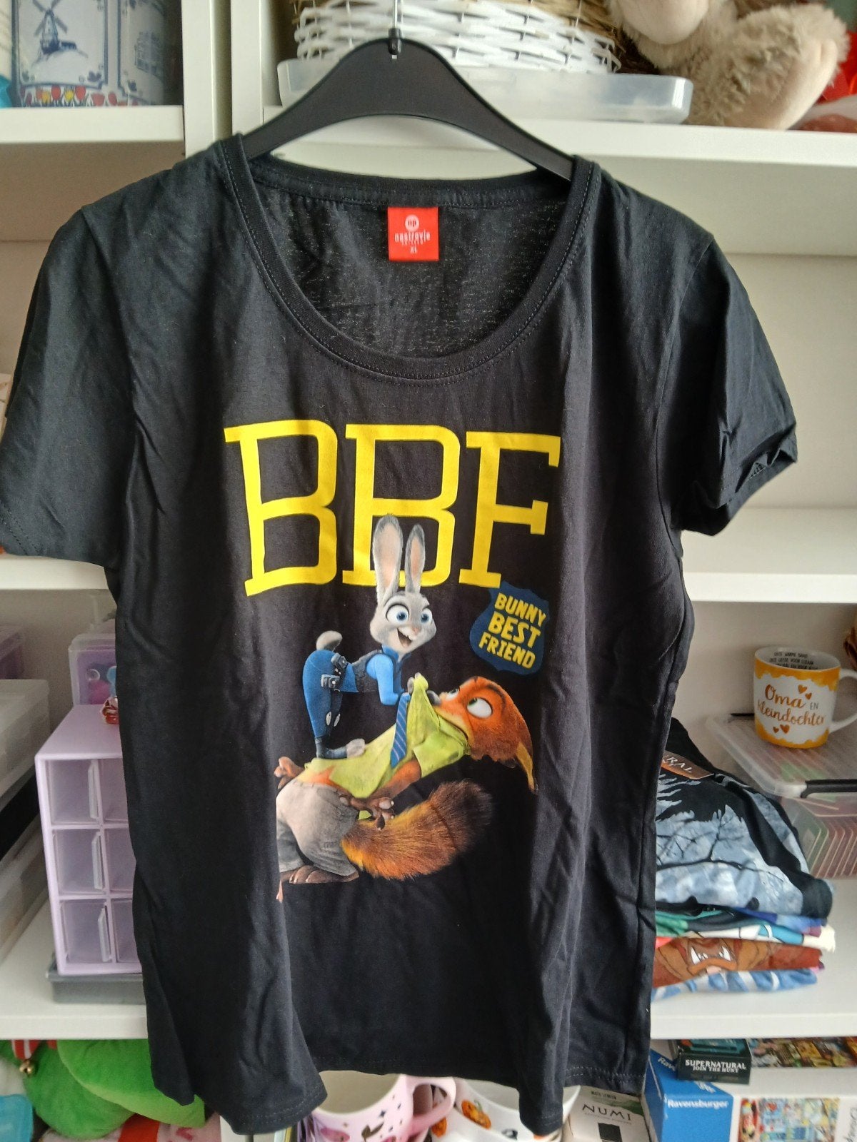 Zootropolis T-shirt Maat xl - Disney's Zootopia BBF, Zwart, Maat 46/48 (XL) of groter, Nastrovje Potsdam, Ophalen of Verzenden