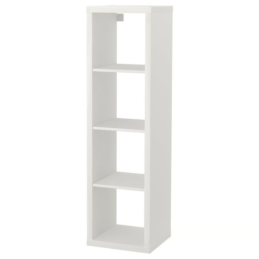 Ikea kallax 1x4 incl deurtjes, Ophalen, 50 tot 100 cm, Zo goed als nieuw, Minder dan 100 cm