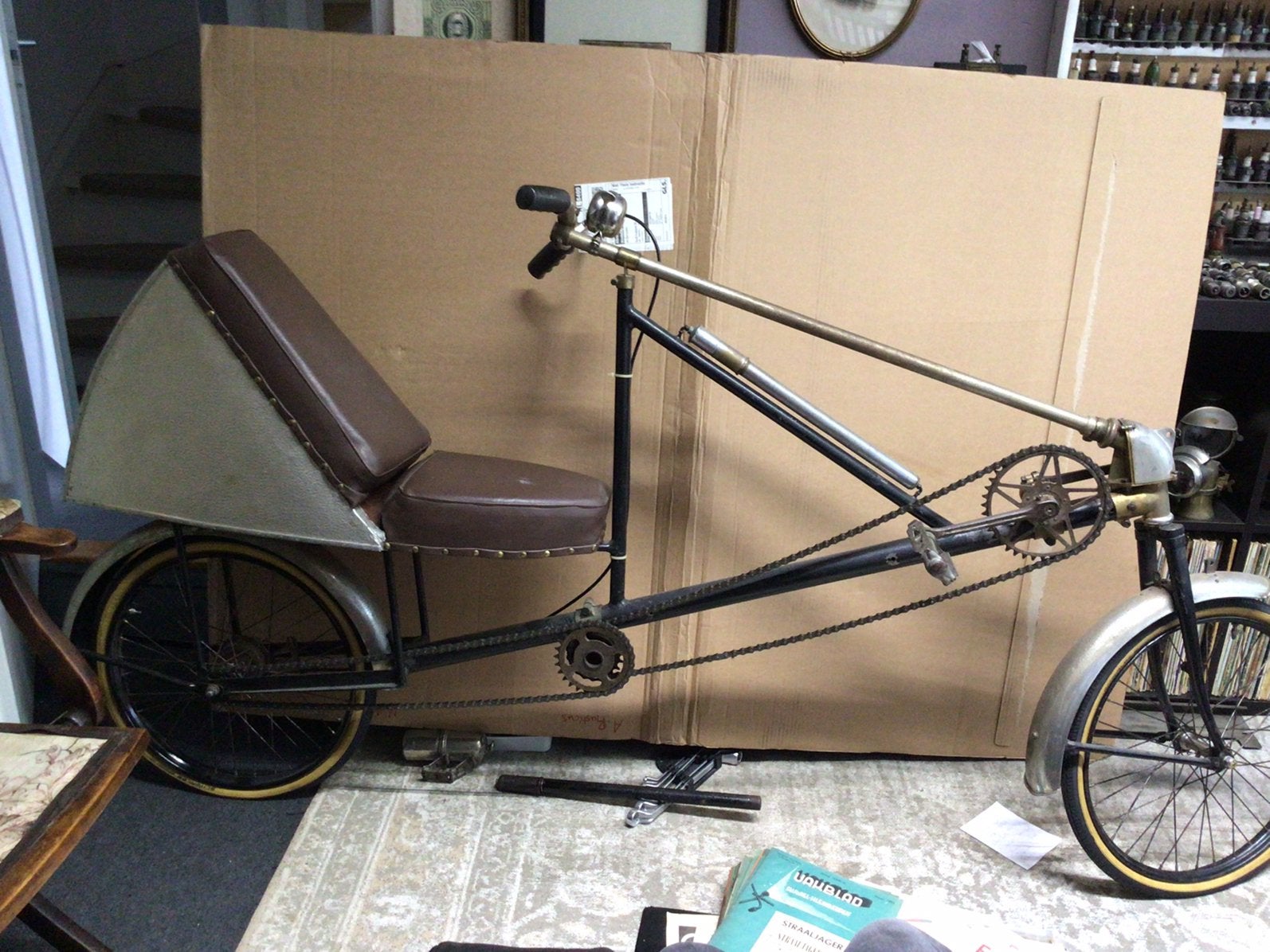 Mochet ligfiets velocar ca 1933, Ophalen
