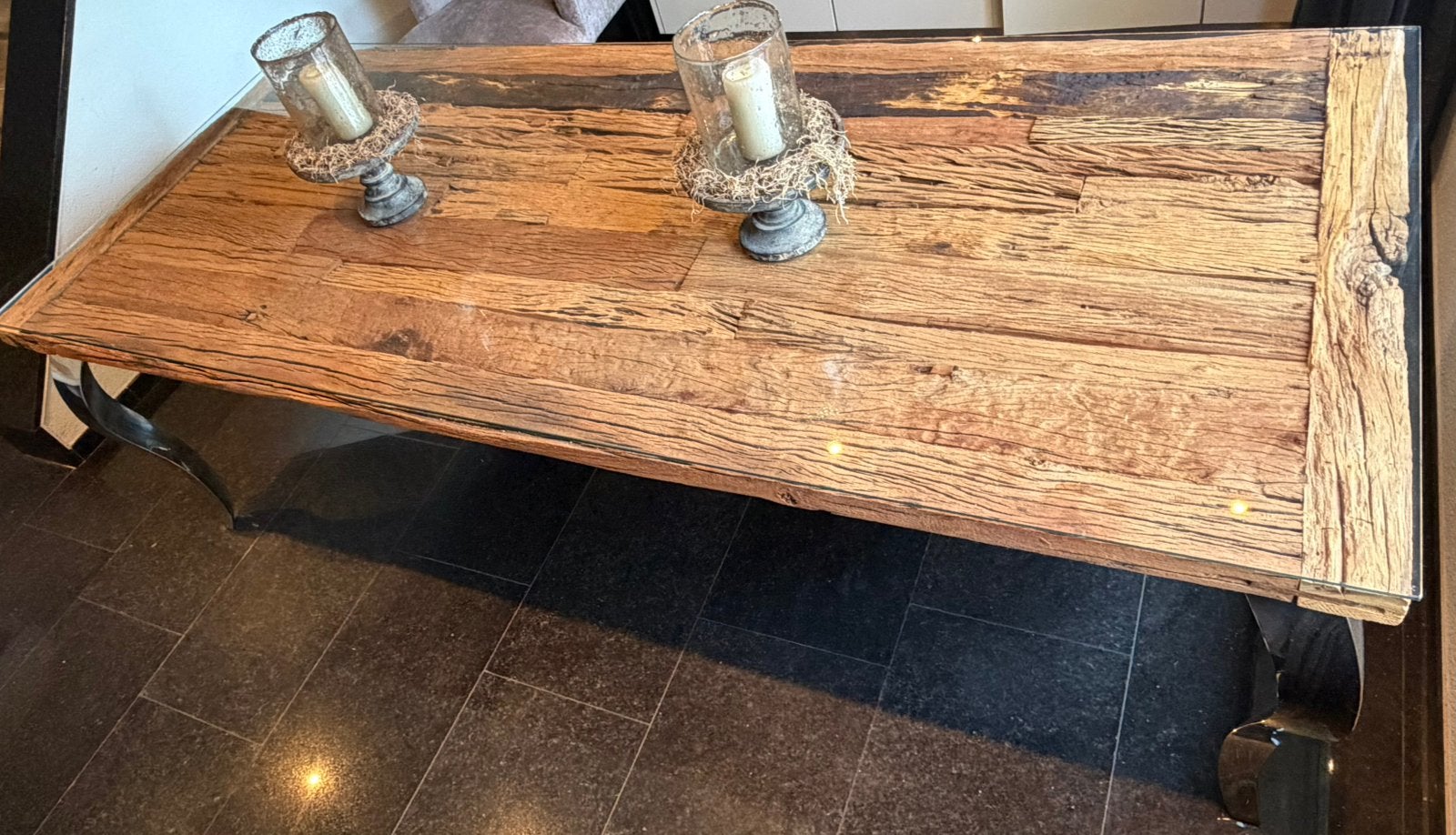 Rofra tafel inclusief glas plaat 240cm lang/100cm breedt, Ophalen, 100 tot 150 cm, 200 cm of meer, Rechthoekig