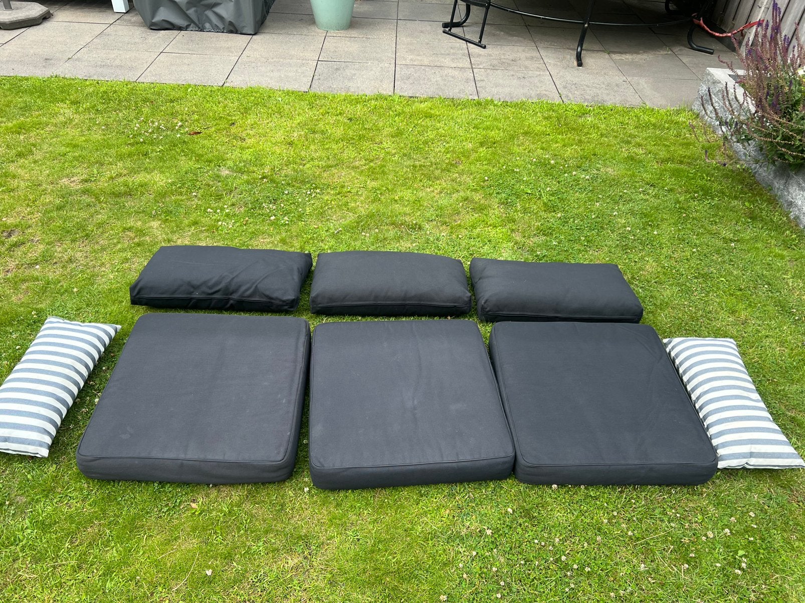 IKEA Kungsö & Grenö tuinkussen set - Zwart, Tuin en Terras, Tuinmeubel-accessoires, Ophalen, Gebruikt