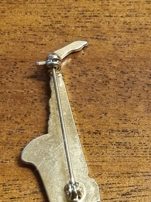 broche saxofoon goud kleurig, Ophalen of Verzenden, 'T Olde Gre-j, Info@toldegrej.nl, Endepoelstraat 20f Didam