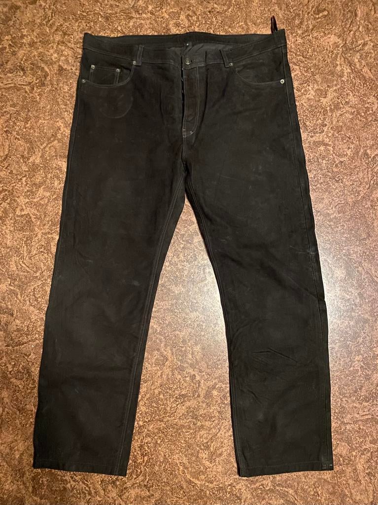 BRUINE GERUWD LEDEREN BROEK 44, Kleding | Dames, Bruin, Maat 42/44 (L), Ophalen of Verzenden, Lang
