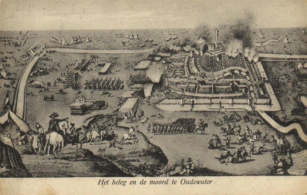 Het beleg en de moord te Oudewater - 1923 gelopen, Verzamelen, Ophalen of Verzenden, 1920 tot 1940, Gelopen, Utrecht
