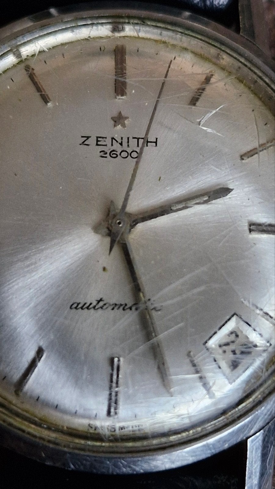 Vintage Zenith 2600 Automatic Polshorloge, Sieraden, Tassen en Uiterlijk, Horloges | Antiek, Overige merken, Staal, Met bandje