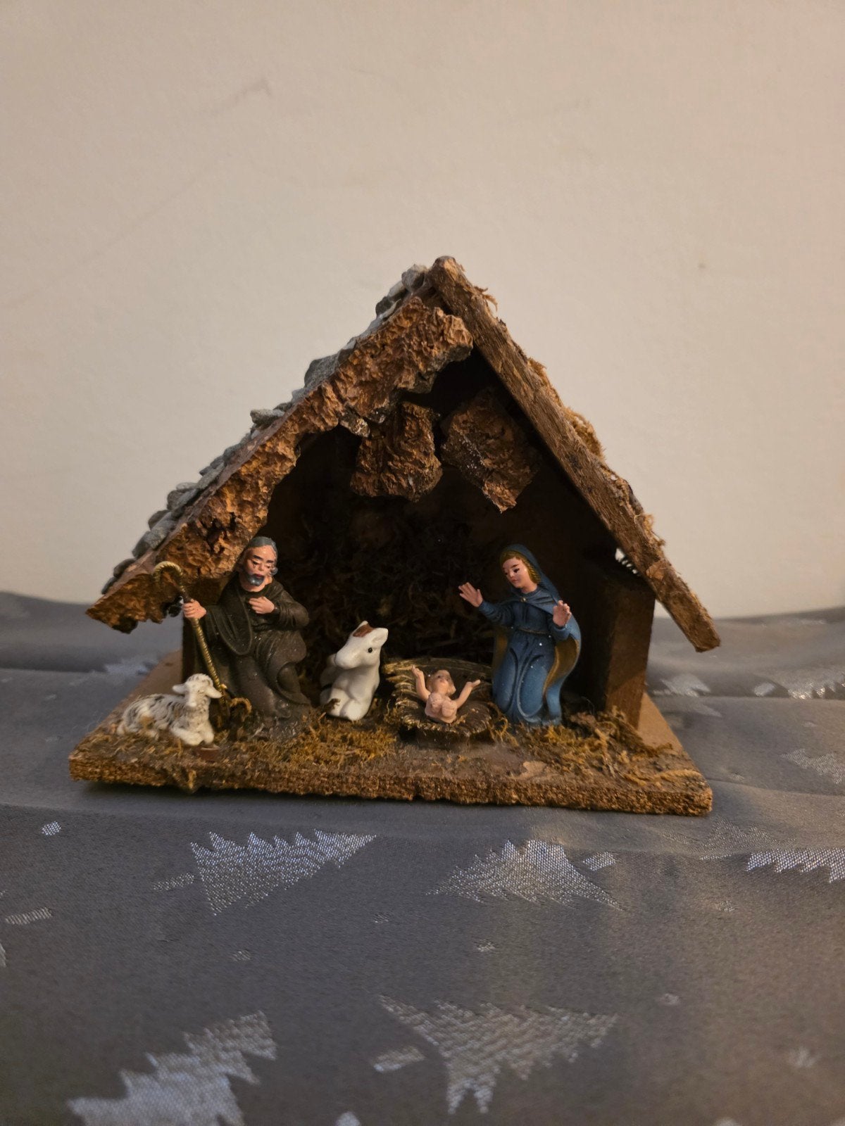 vintage italiaanse kerststal, Ophalen of Verzenden, Gebruikt