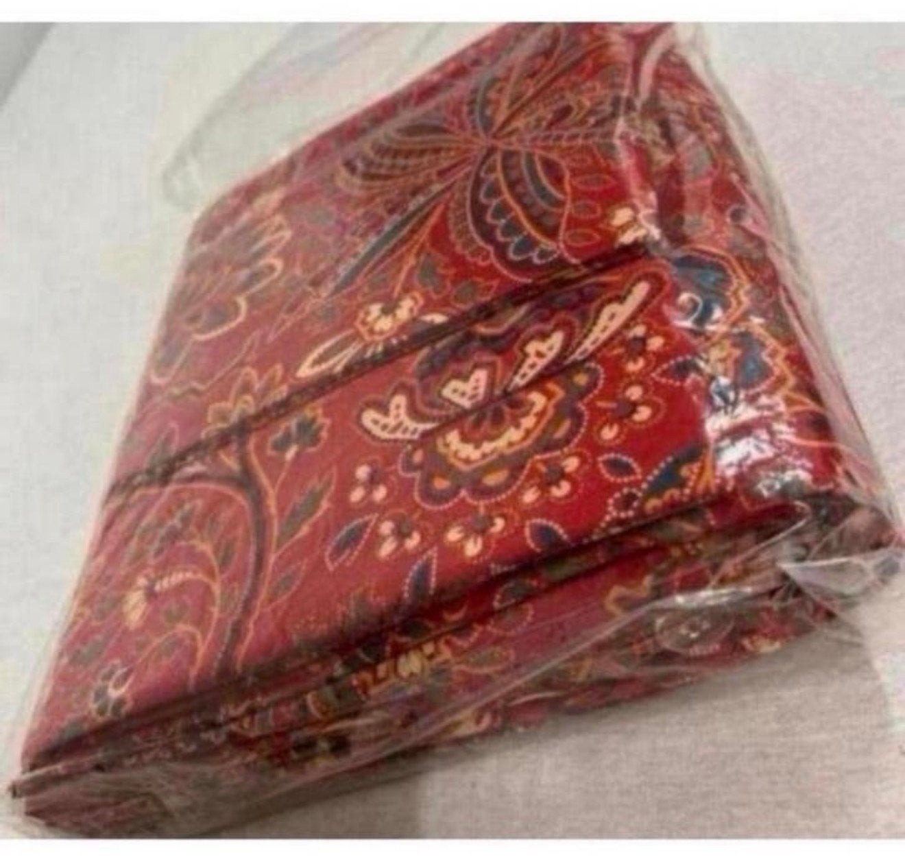 Pottery barn piper kingsize dekbedovertrek 2 shams Rich red, Ophalen of Verzenden