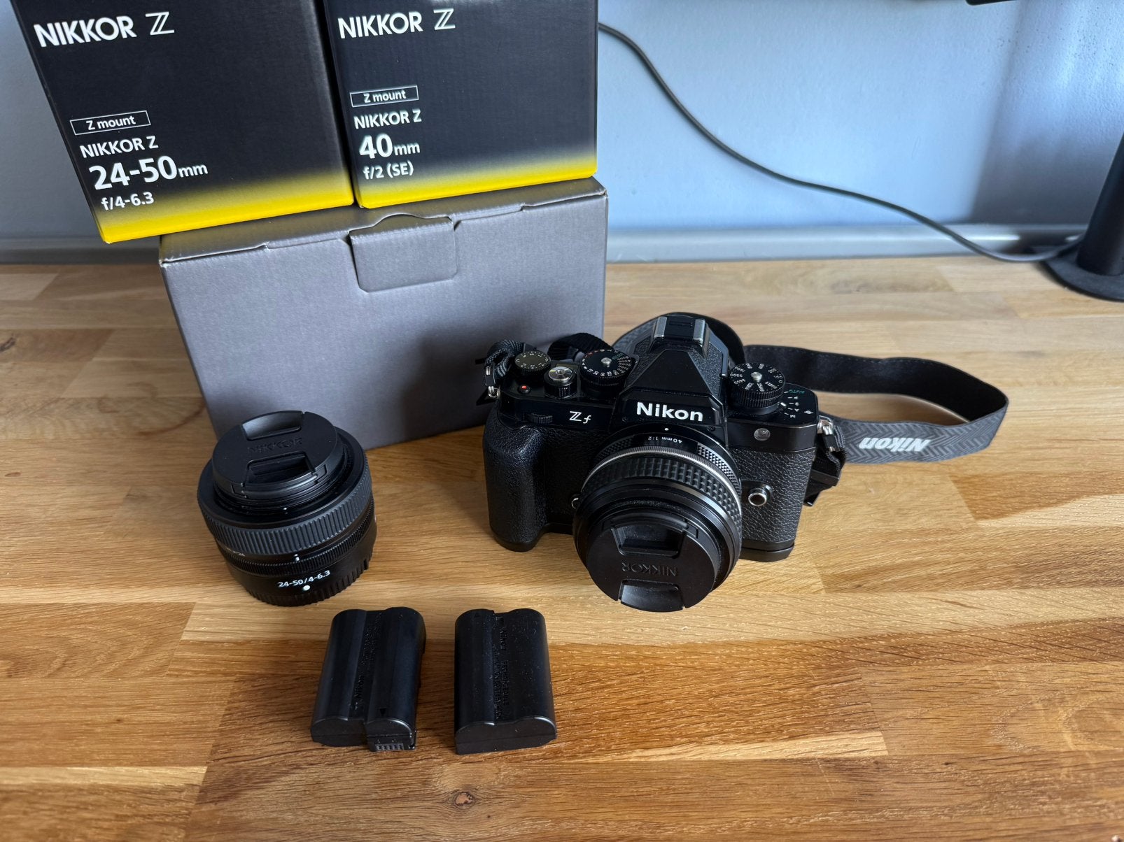 Nikon zf met 40mm f2 en 24-50mm lens + extras, Audio, Tv en Foto, Fotocamera's Digitaal, Zo goed als nieuw, Spiegelreflex, Nikon