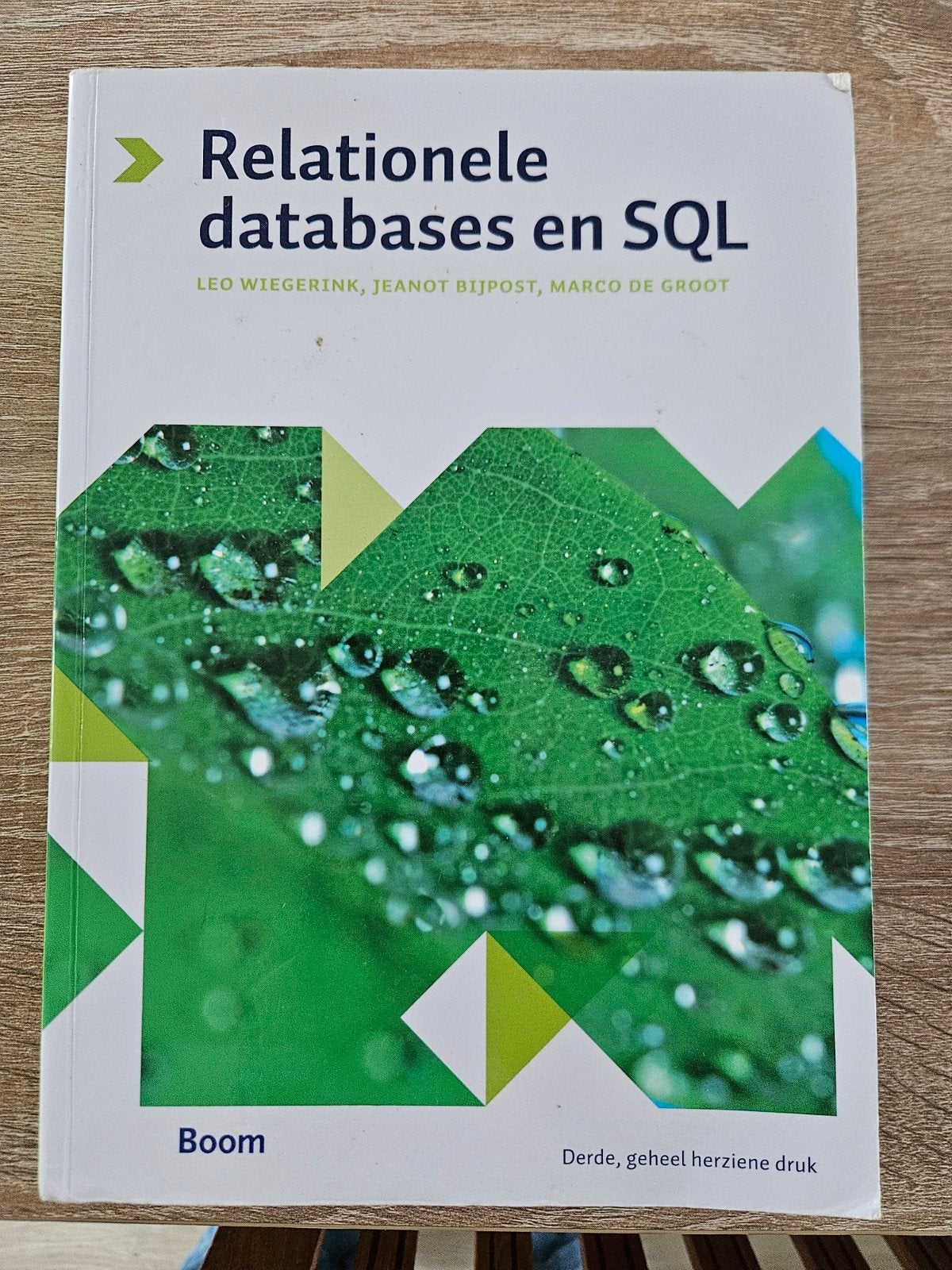 Relationele databases en SQL - Studieboek, Boeken, Leo Wiegerink, Jeanot Bijpost, Marco de Groot, Zo goed als nieuw, Beta, HBO