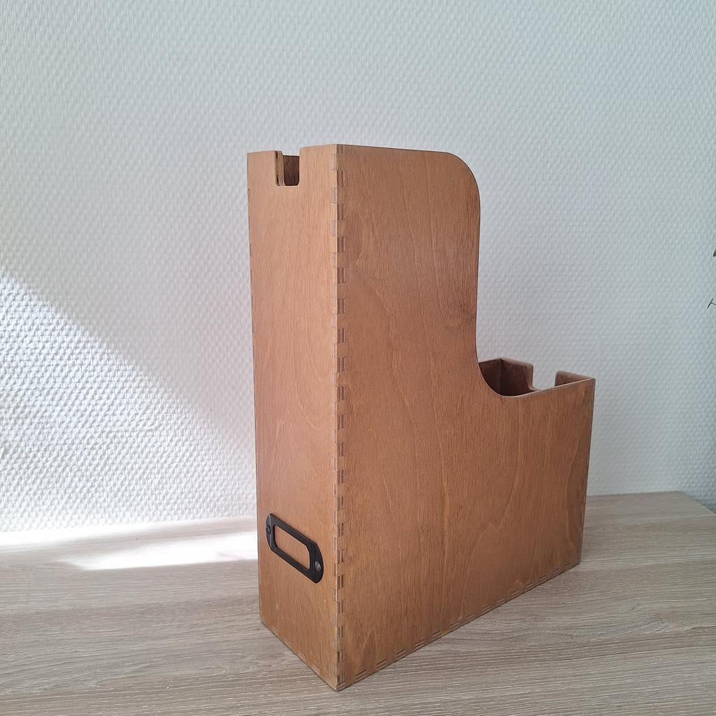 Vintage houten Ikea document houder / tijdschriften houder, Ophalen of Verzenden, Zo goed als nieuw