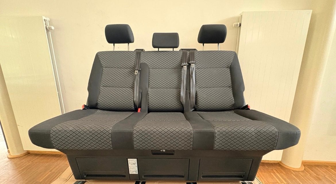 VW T6 / T6.1 Multivan 3-zitsbank Slaapbank Quadratic, Auto-onderdelen, Interieur en Bekleding, Ophalen, Gebruikt, Volkswagen
