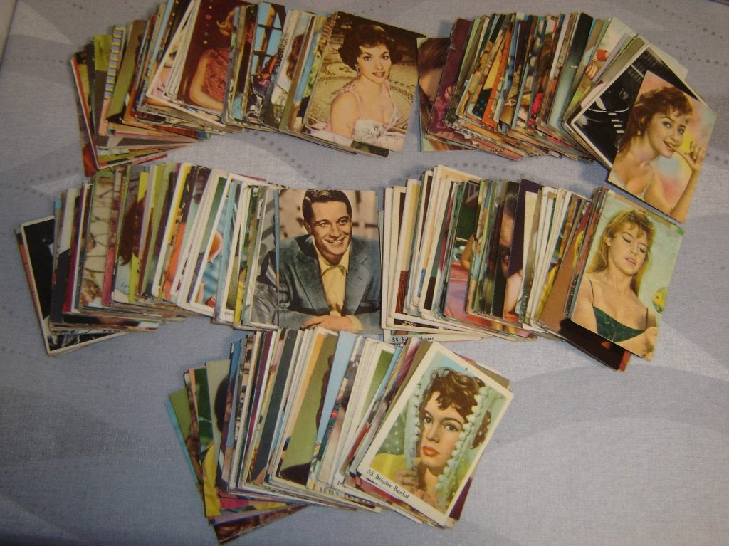 Monty Gum Plaatjes Filmsterren 470st Divers in lot, Ophalen of Verzenden, Gebruikt, Meerdere plaatjes