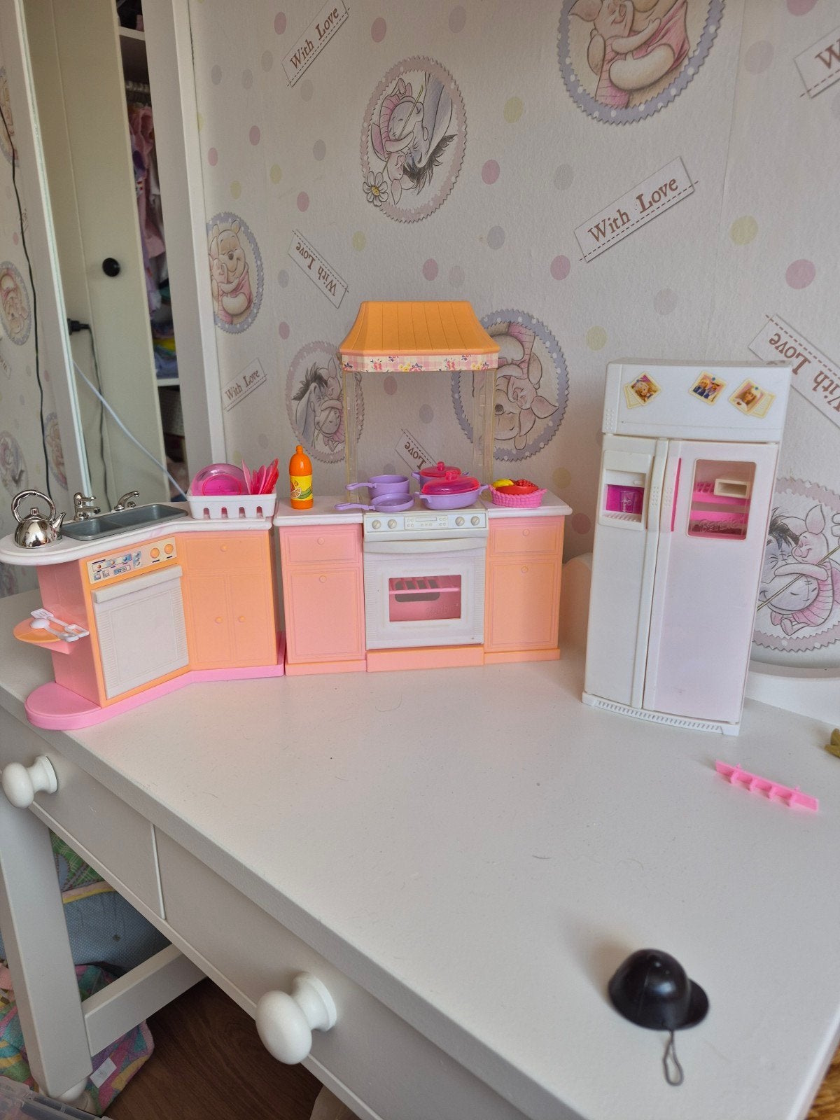 Barbie Keuken Mattel met accessoires, Ophalen of Verzenden, Gebruikt, Barbie