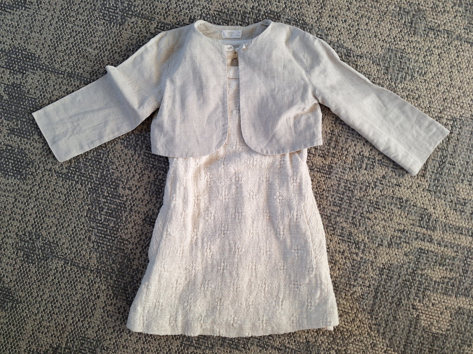 Jasje Mango Kids + Jurk Zara - bruiloft? - 1x gedragen, Kinderen en Baby's, Kinderkleding | Maat 122, Meisje, Ophalen of Verzenden