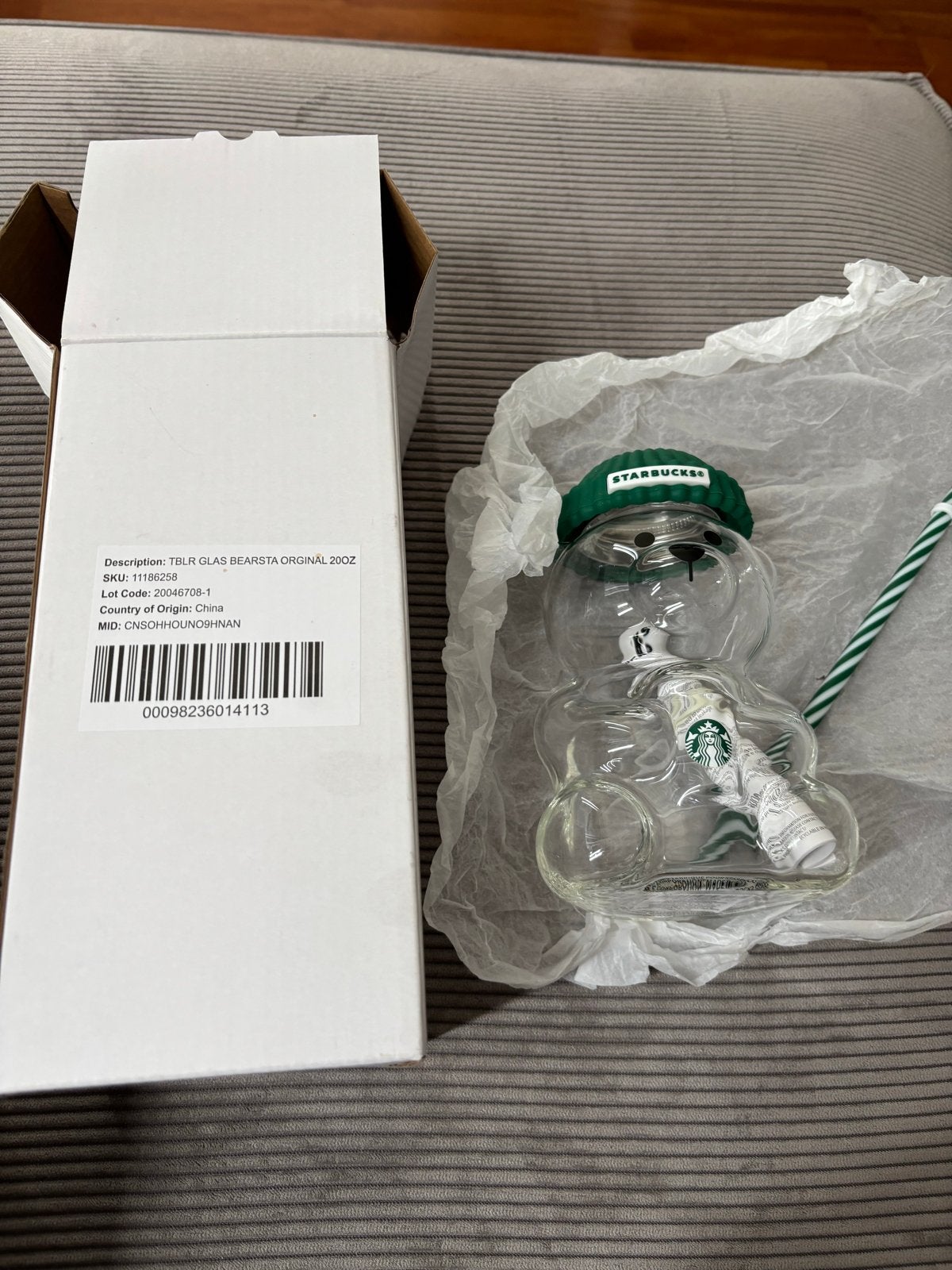Starbucks Bearista Glas 20OZ - Nieuw in doos, Ophalen, Nieuw, Meerkleurig, Overige merken