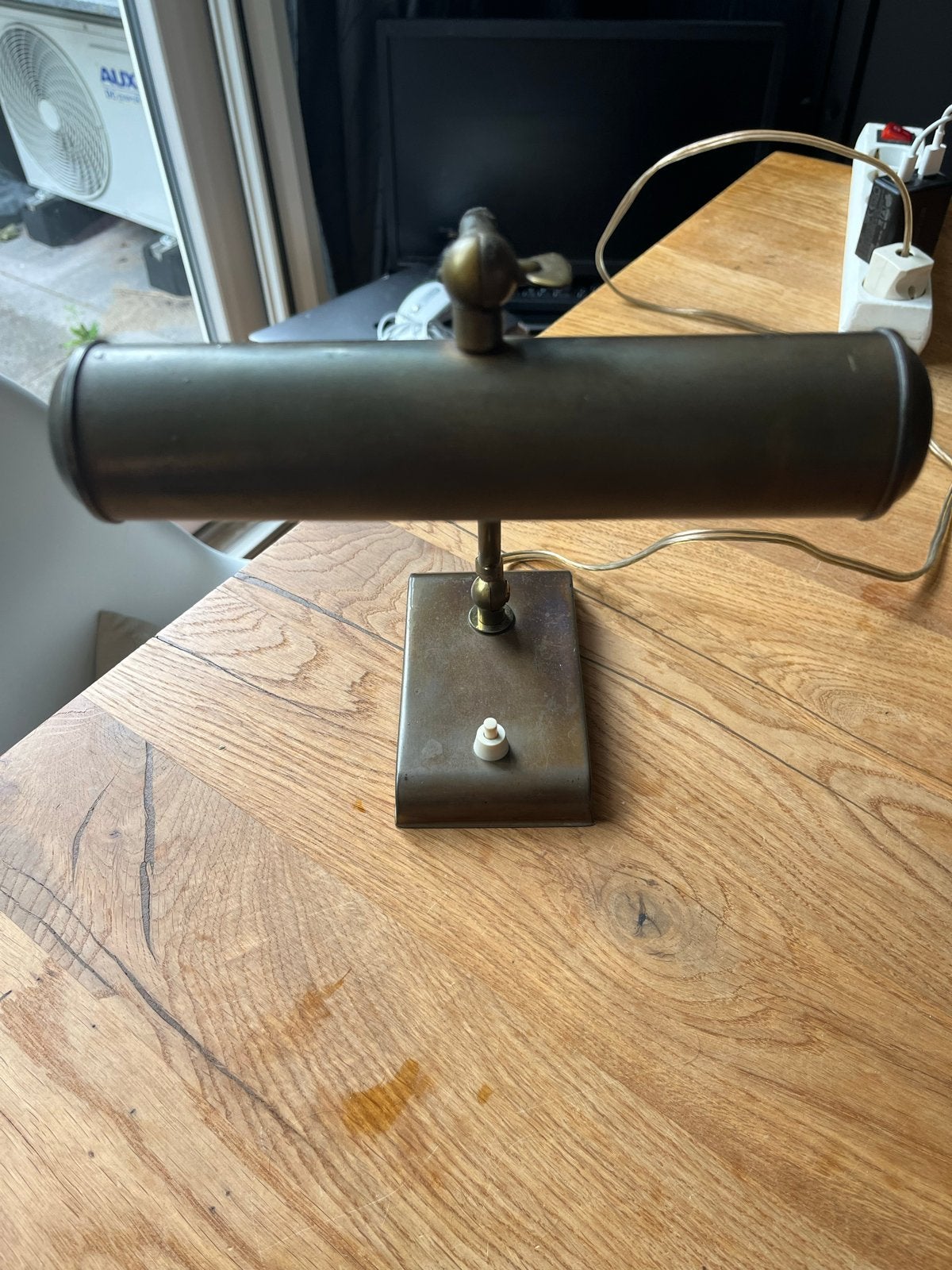 Vintage messing bureaulamp/pianolamp, Ophalen of Verzenden