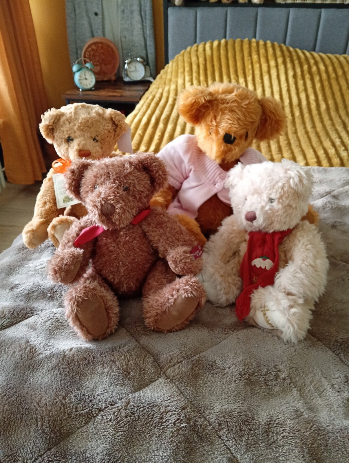 Set van 4 schattige teddyberen - Diverse kleuren en maten, Ophalen of Verzenden, Overige merken