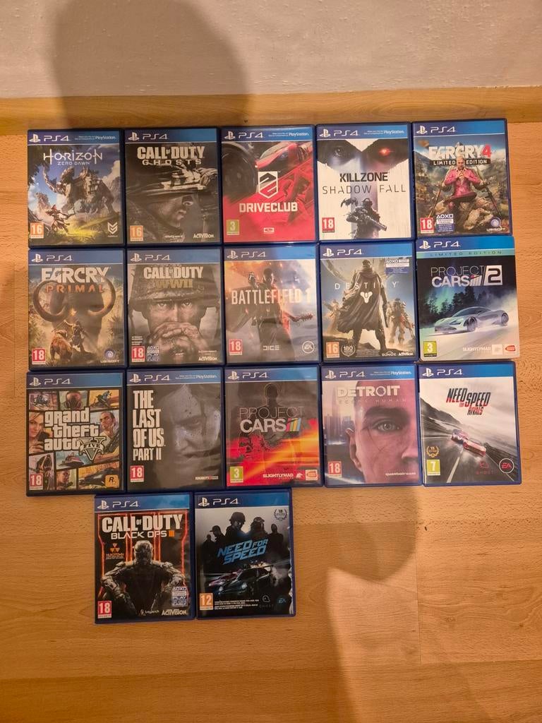 17 PlayStation 4 games - Los of als bundel, Spelcomputers en Games, Games | Sony PlayStation 4, Gebruikt, Overige genres, Ophalen of Verzenden
