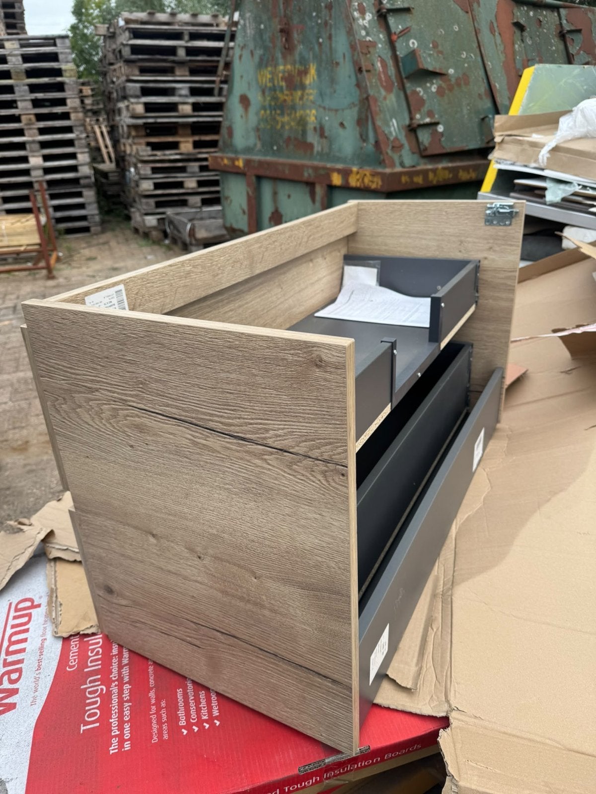 Nieuwe wastafelonderkast met twee lades, Huis en Inrichting, Ophalen, Minder dan 50 cm, 100 tot 150 cm, Nieuw
