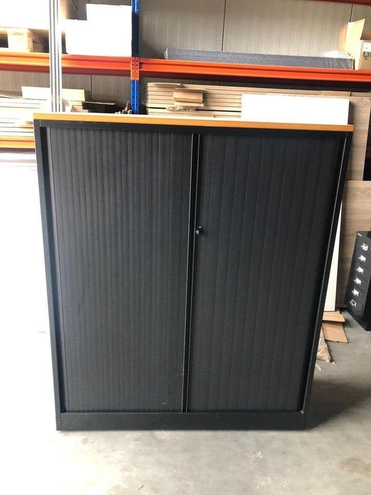 Ahrend archiefkasten/ roldeurkasten/ opbergkasten (zwart), Niet ingevuld, Gebruikt, 100 tot 150 cm, 100 tot 150 cm