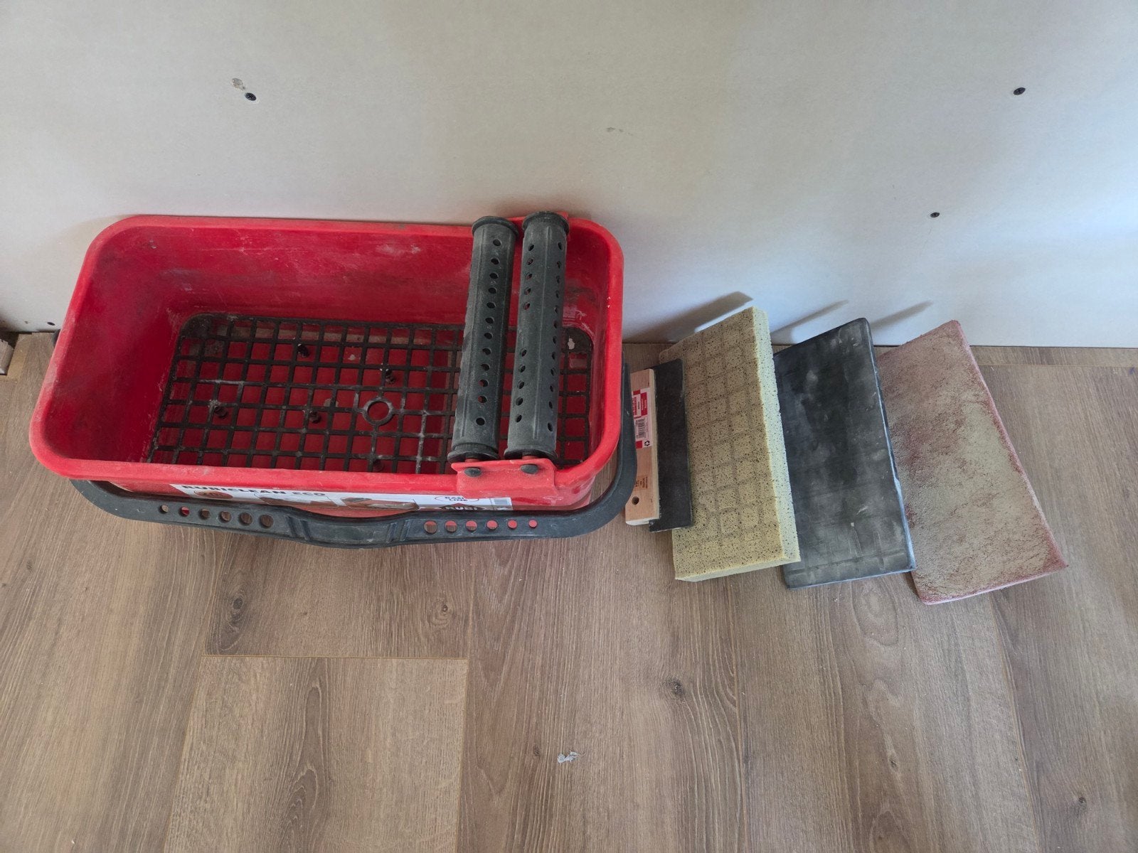 Rubi Rubiclean Eco Wasbak 20L + Voeg- en Sponsspaan Set, Ophalen, Gebruikt