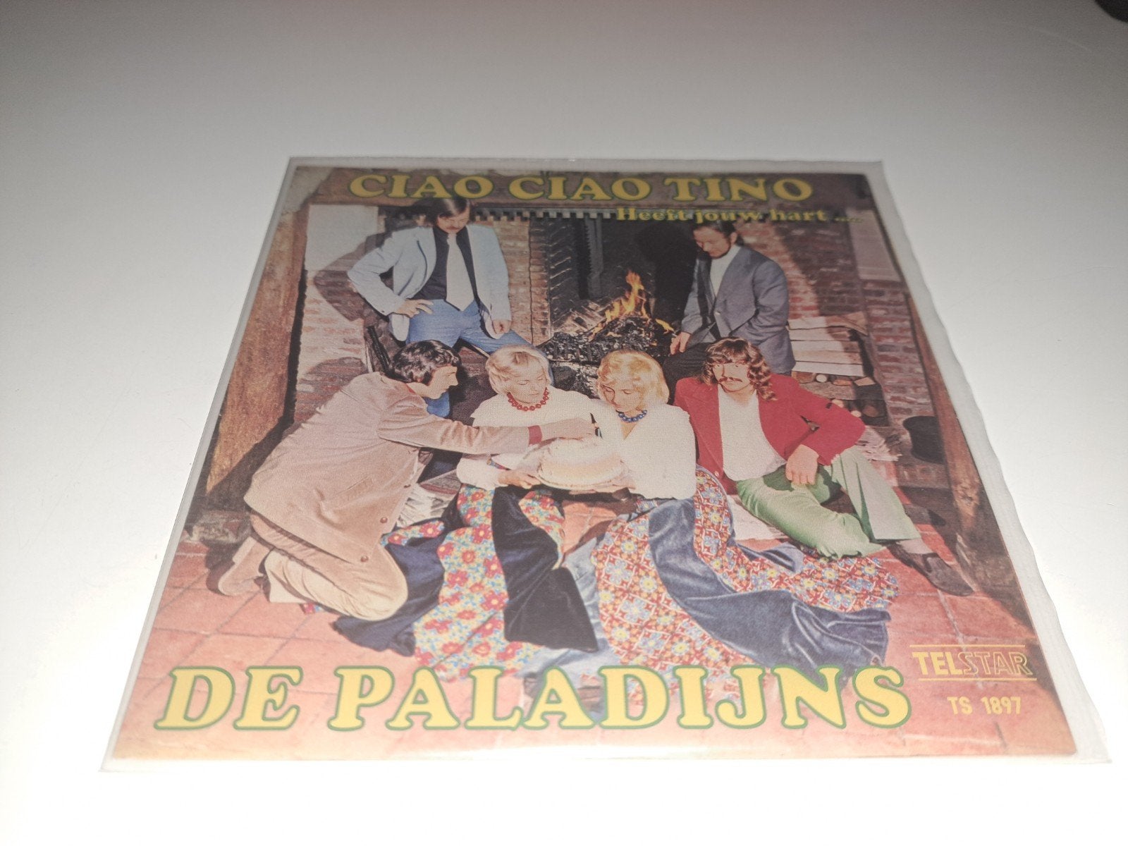 7" de Paladijns : Ciao ciao Tino / Heeft jouw hart..., Cd's en Dvd's, Vinyl | Nederlandstalig, Verzenden, Zo goed als nieuw, Overige formaten