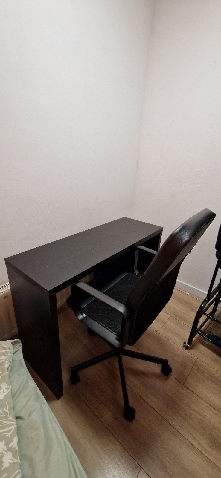 IKEA Bureau & Bureaustoel, Ophalen, Gebruikt, Zwart