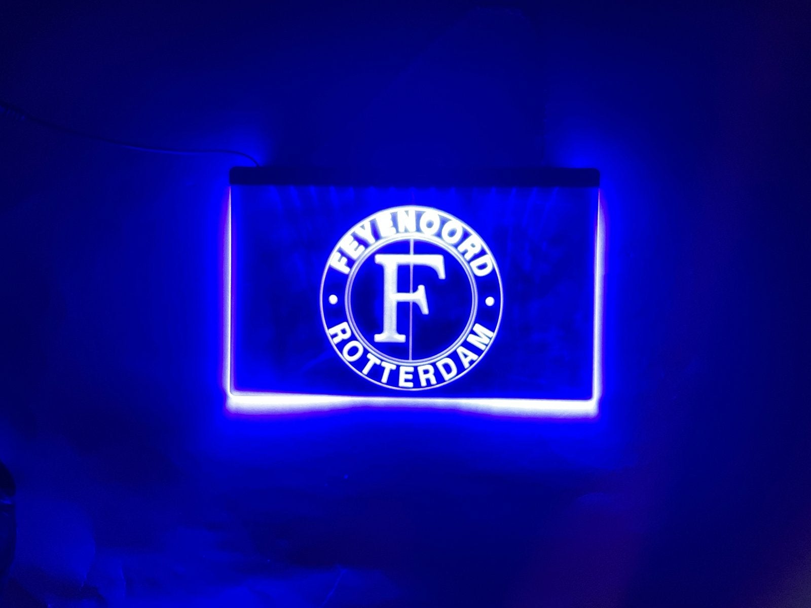 Feyenoord LED Lichtbord - Uniek en Sfeervol, Blauw, Kunststof, Ophalen of Verzenden, Zo goed als nieuw