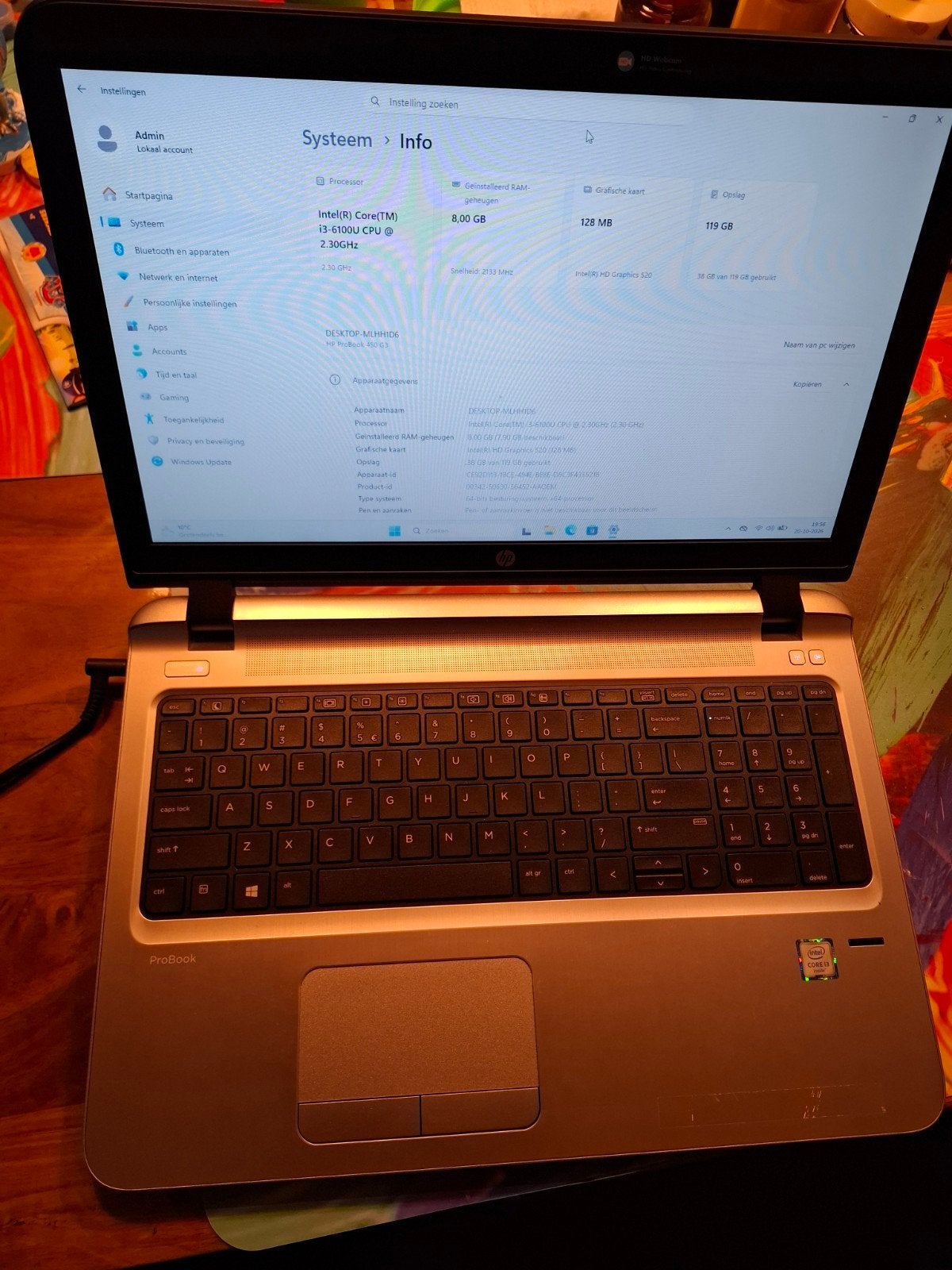 HP ProBook 450 G3 Laptop - 8GB RAM, Intel i3, Gebruikt, 2 tot 3 Ghz, 15 inch, 8 GB