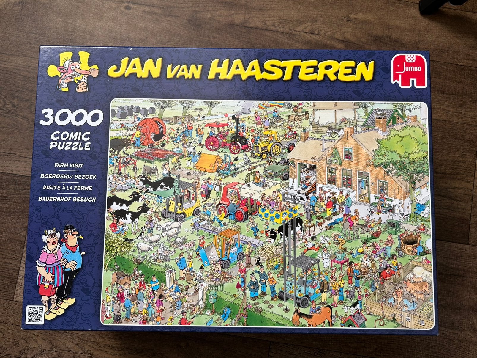 Boederij bezoek 3000stukjes, Hobby en Vrije tijd, Denksport en Puzzels, Ophalen, Meer dan 1500 stukjes, Zo goed als nieuw
