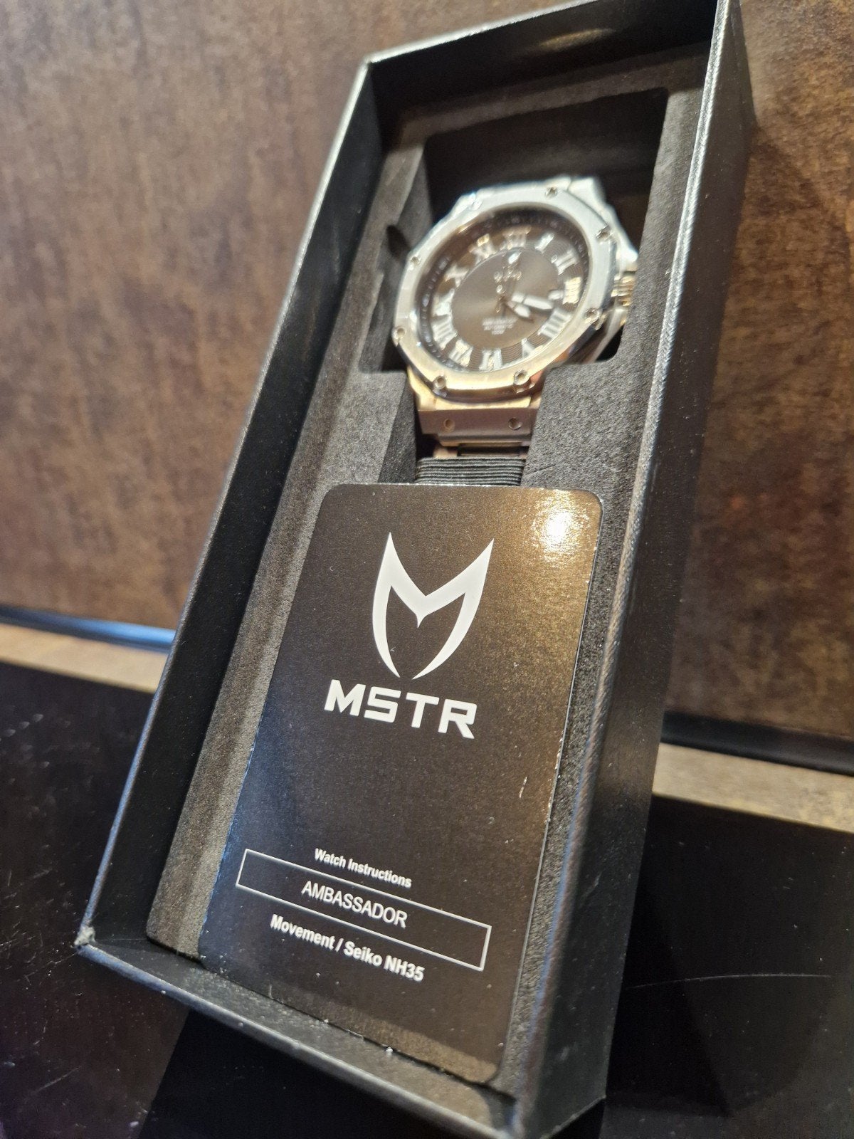 MSTR Ambassador Automatic Seiko NH35 - Zeer Goede Staat, Overige merken, Staal, Staal, Polshorloge