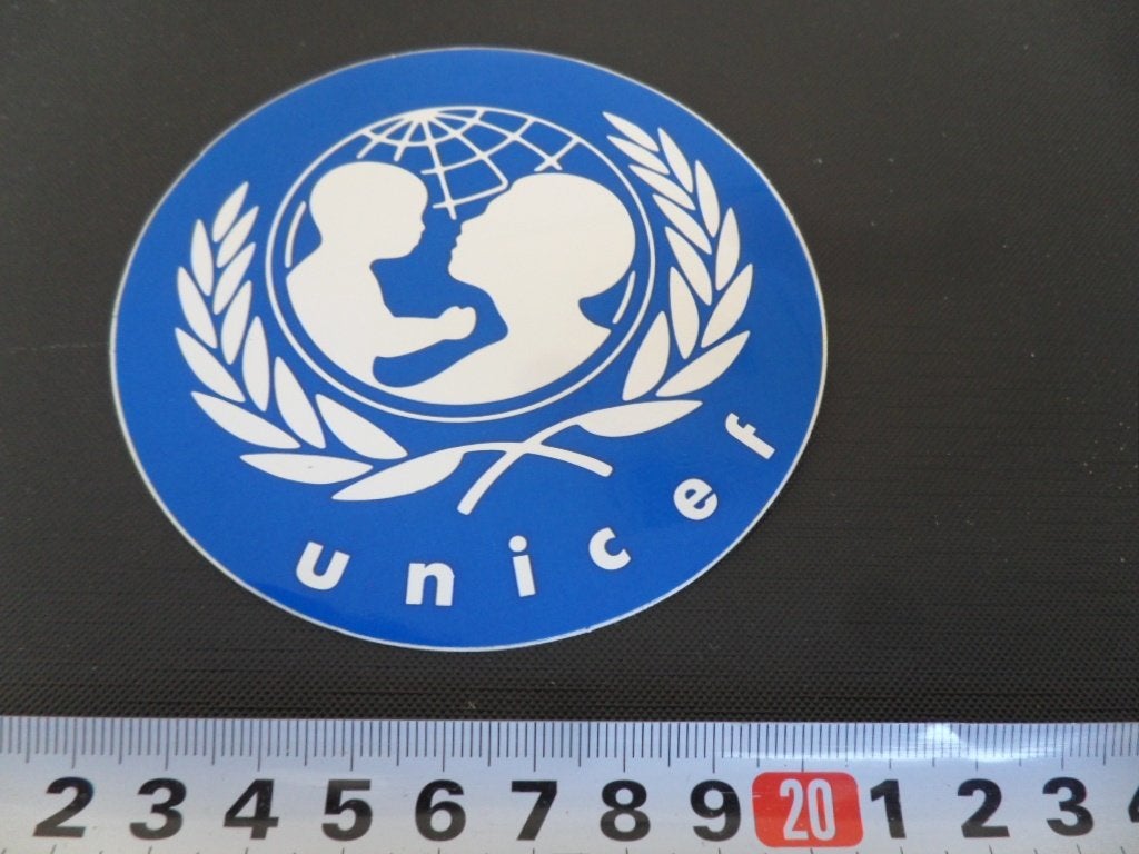 sticker logo UNICEF, Verzamelen, Ophalen, Zo goed als nieuw
