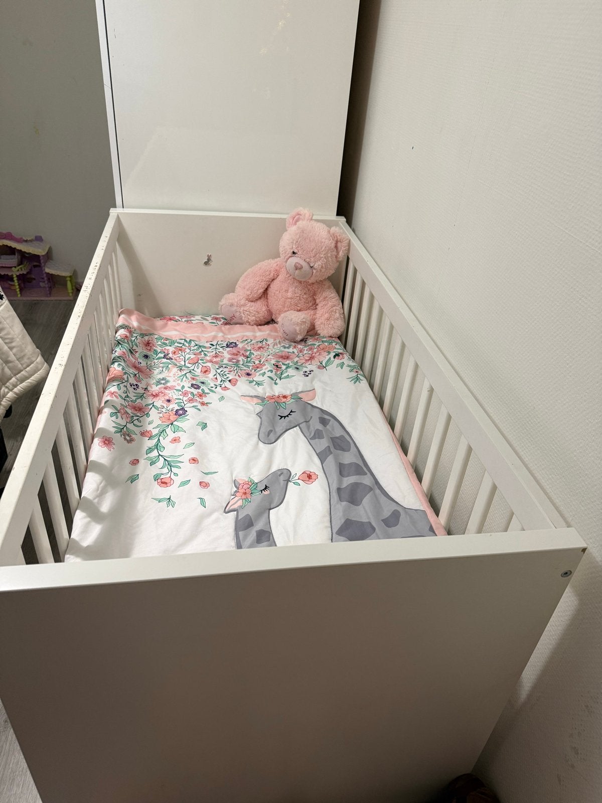 IKEA kinderbed / peuterbed wit inclusief matras, Ophalen, Gebruikt, Wit, 190 cm of minder