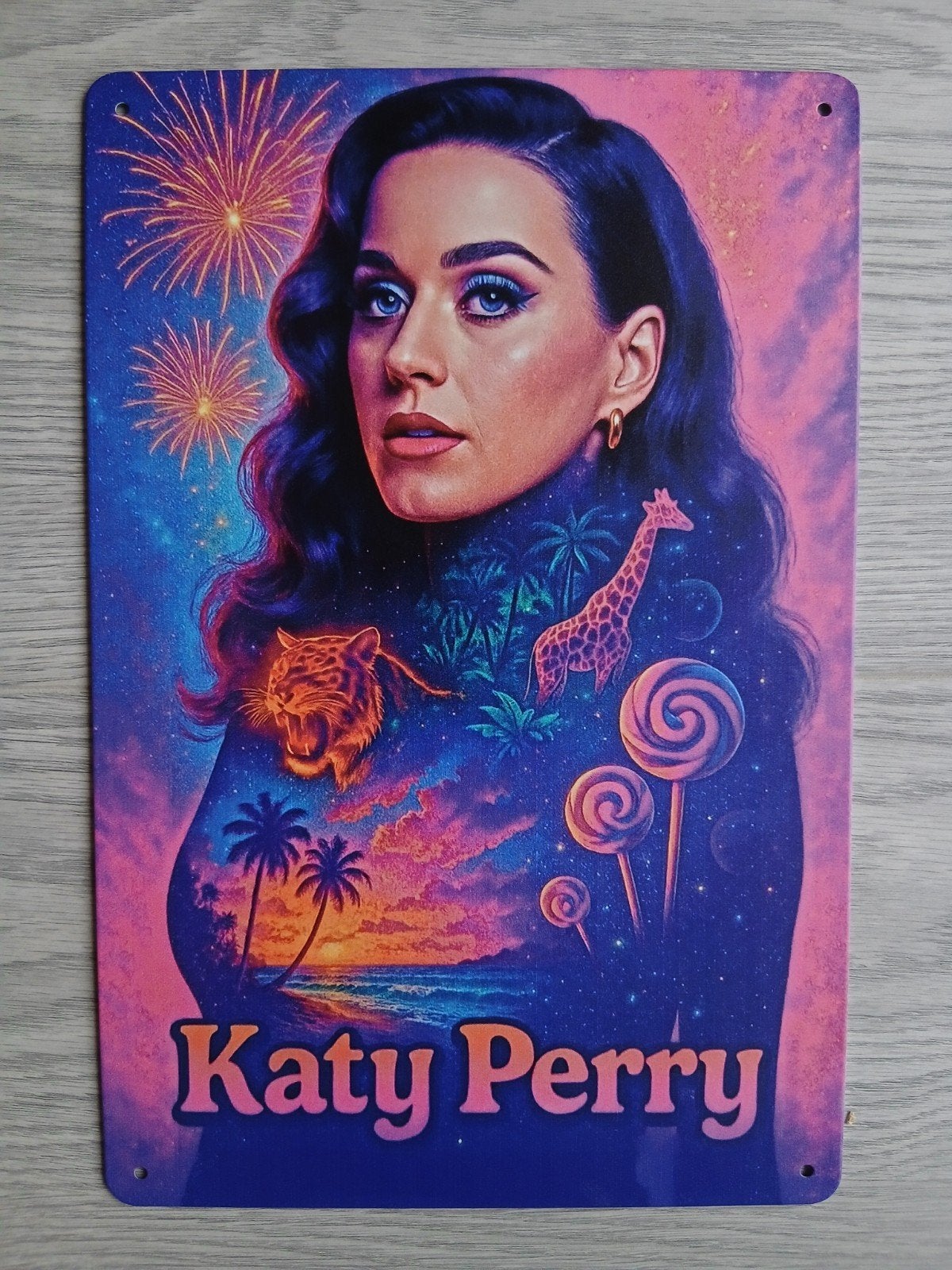 Katy Perry 20x30 cm Metalen Reclamebord, Ophalen of Verzenden, Nieuw