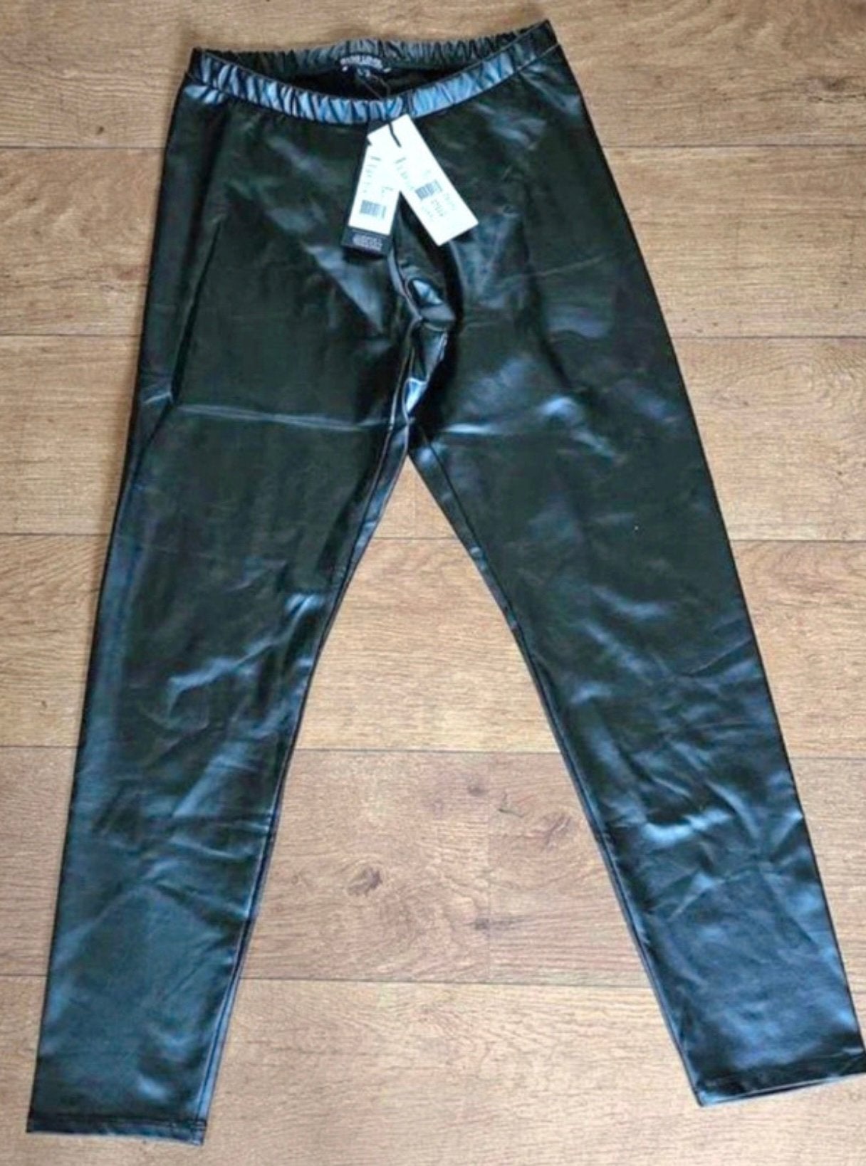 Zwarte leatherlook legging / broek, Base Level - maat 44, Kleding | Dames, Leggings, Maillots en Panty's, Legging, Zwart, Nieuw
