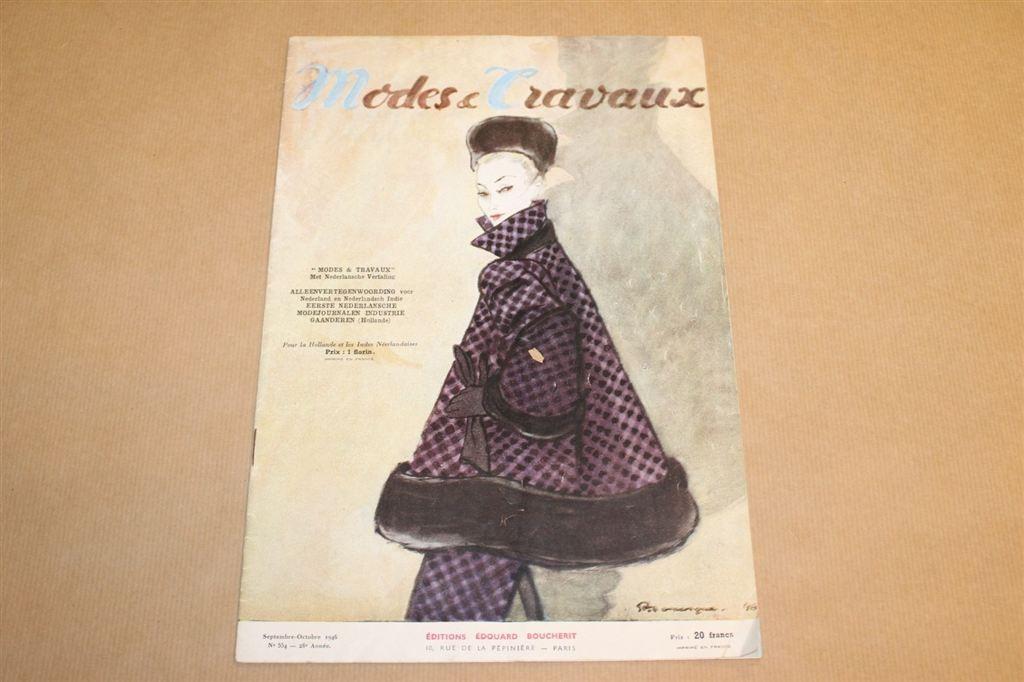 Zeldzaam modetijdschrift - Modes & Travaux - 1946, Boeken, Mode, Ophalen of Verzenden, Zo goed als nieuw, Mode algemeen