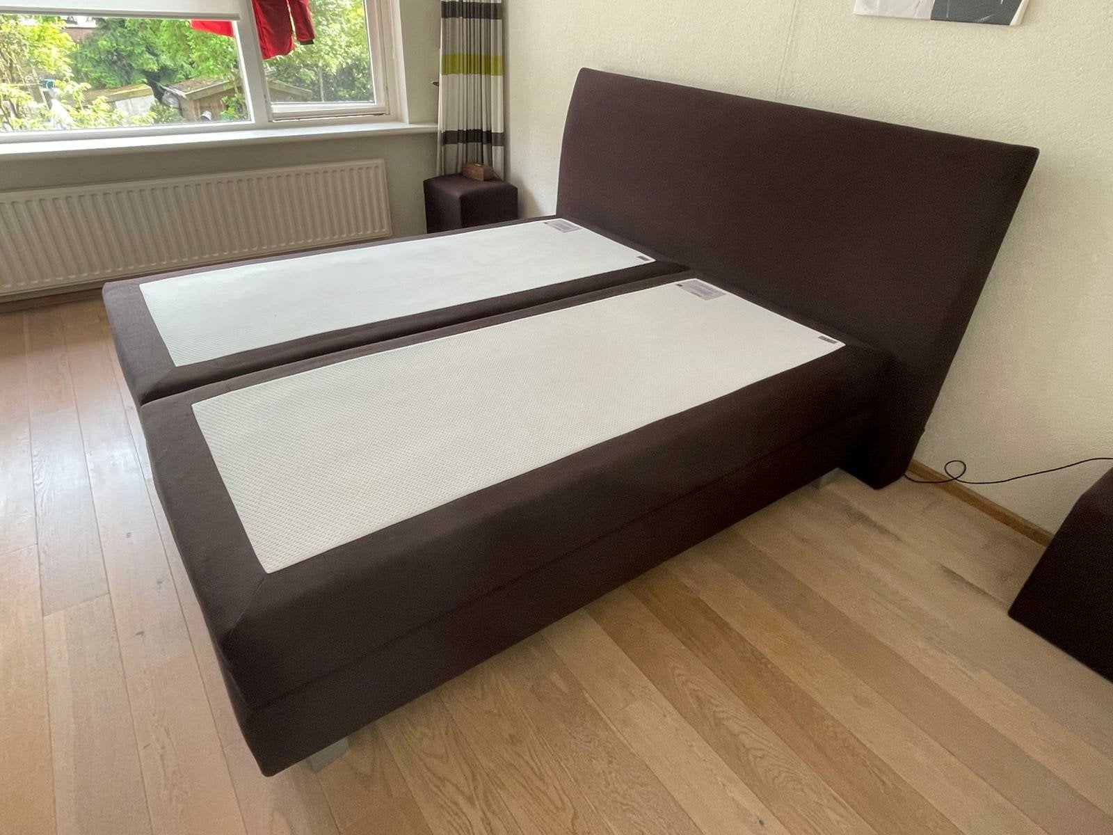 bezorging is mogelijk 180x200 inzgs complete boxspring bed, Tweepersoons, Ophalen of Verzenden, Zo goed als nieuw, 180 cm